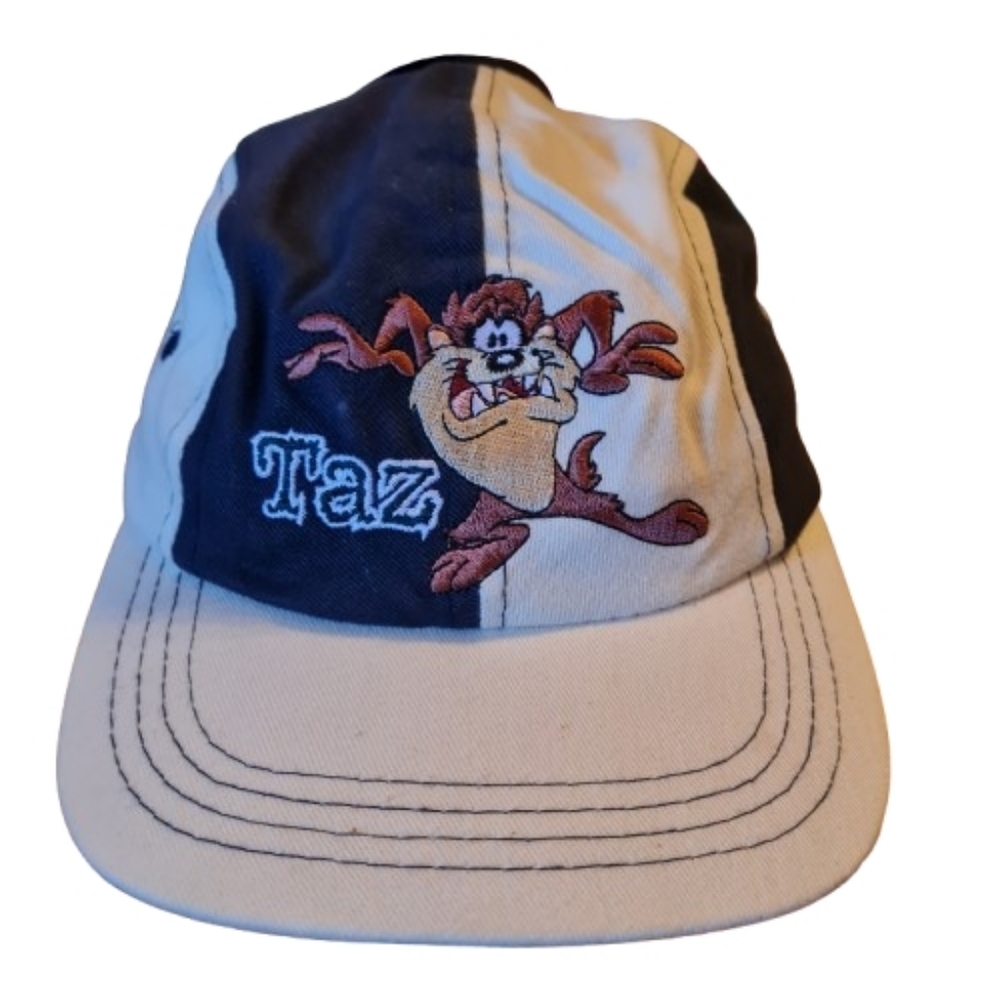 Vintage Warner Bros. Taz Kids Cap - Black and White in good condition, cotton